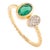 Contemporary Emerald and Diamond Ring in 18k Gold Size 7 ( All Sizes Available ) For Sale