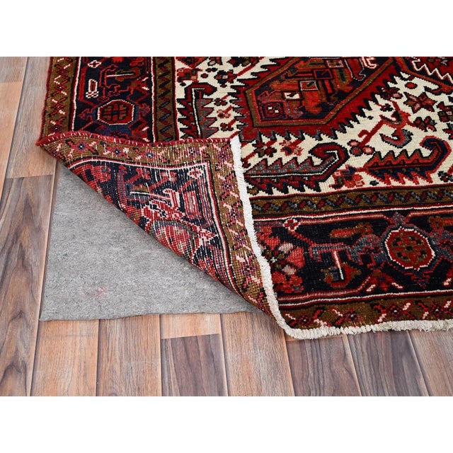 Textile 1960s Red Semi Antique Persian Rug For Sale - Image 7 of 12