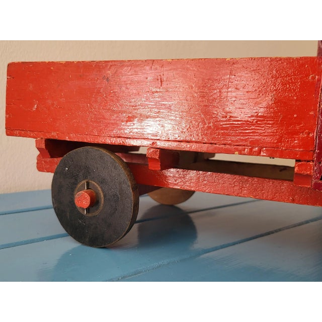 Antique Handmade Wooden Toy Truck, 1940s For Sale - Image 10 of 12