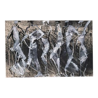 1960s Mid Century Figure Painting For Sale