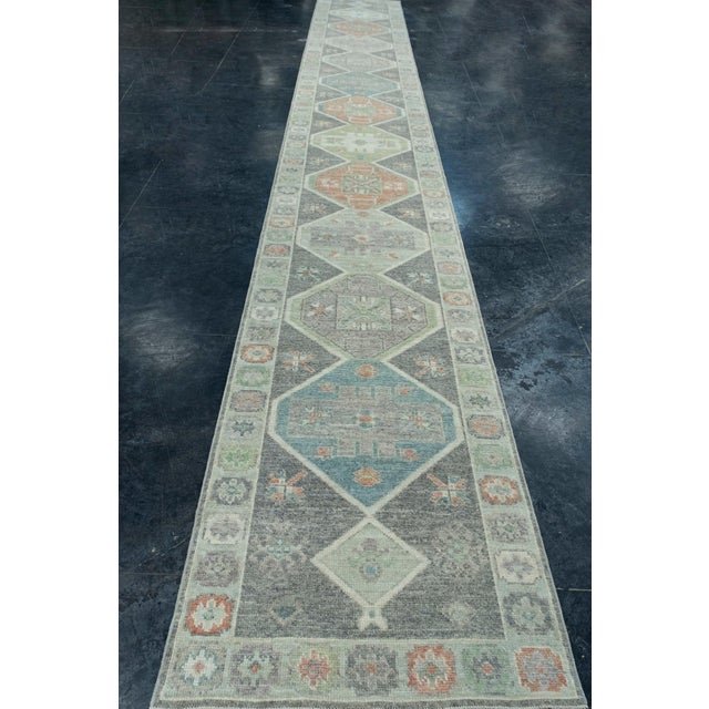 Turkish Oushak Runner Rug 2'10" x 23'7" #17527 Explore a curated collection of hallway runners, wool rugs, and handmade...