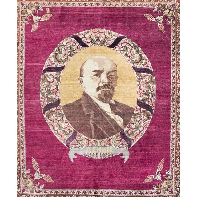 A rare and commanding piece of textile history, this early 20th-century Azerbaijani pictorial Karabakh rug is a masterwork...