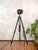 Satin Black Rank Strand Patt 123 Theater Spotlight Floor Lamp with Black Wooden Tripod, 1960s For Sale - Image 16 of 18