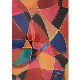 Abstract Modern “Vitrales” – Signed F, 2020 For Sale