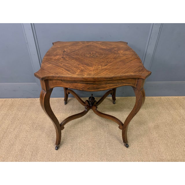 Inlaid Rosewood Occasional Table, 1900 For Sale - Image 12 of 12