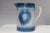 Blue & White Antique 19th Century Stoneware Jug With Embossed Cows For Sale - Image 6 of 12