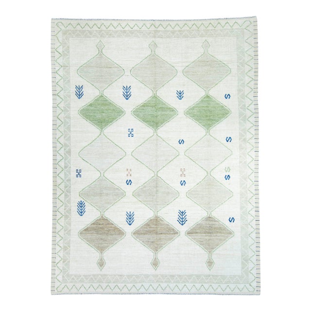 Modern Handmade Rug 10'6" x 13'11" #17168 For Sale