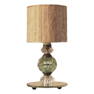 Art Deco Cut Glass Table Lamp, 1920s For Sale