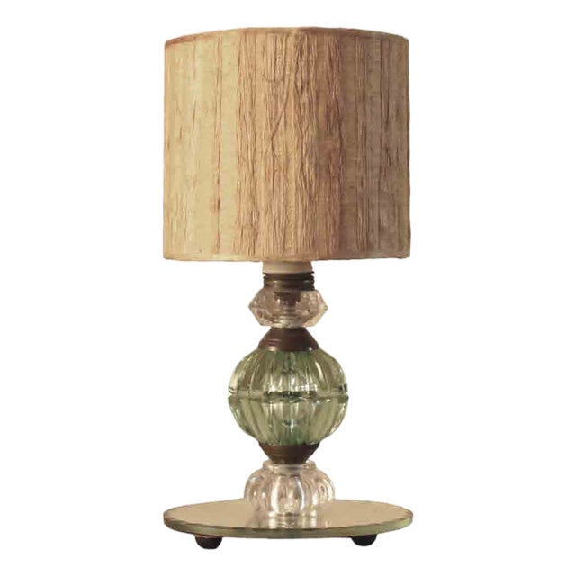 Art Deco Cut Glass Table Lamp, 1920s For Sale
