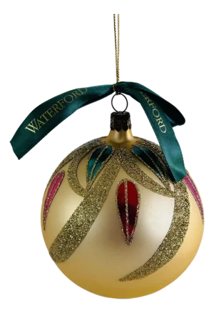 Waterford 1998 Opulence Collection Lucerne Gold Ball Ornament W/ Box