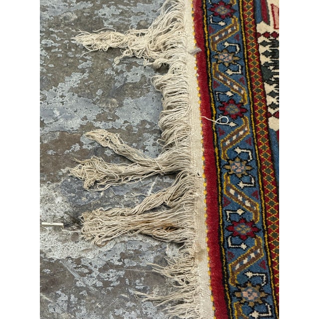 4ft 7in × 6ft 10in Persian Bakhtiari-Style Kheshti Garden Panel Wool Rug, Vintage For Sale - Image 12 of 12