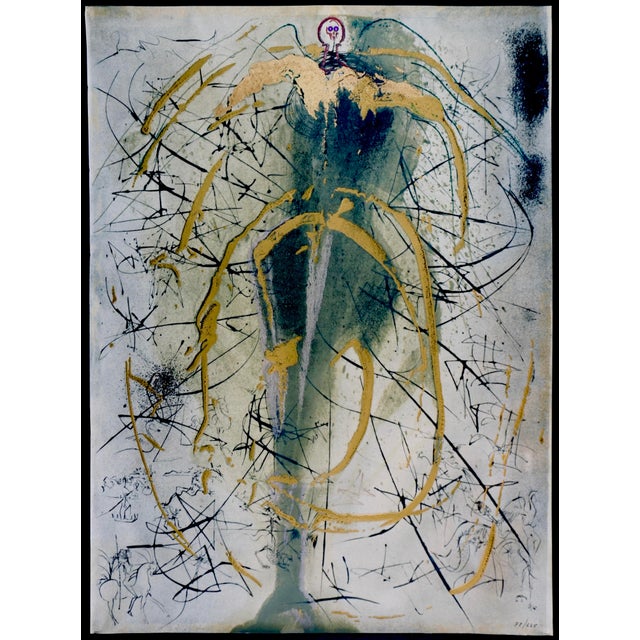 ARTIST: Salvador Dali TITLE: Alchimie des Philosophes The Angel of Alchemy MEDIUM: Etching on parchment paper SIGNED: Hand...