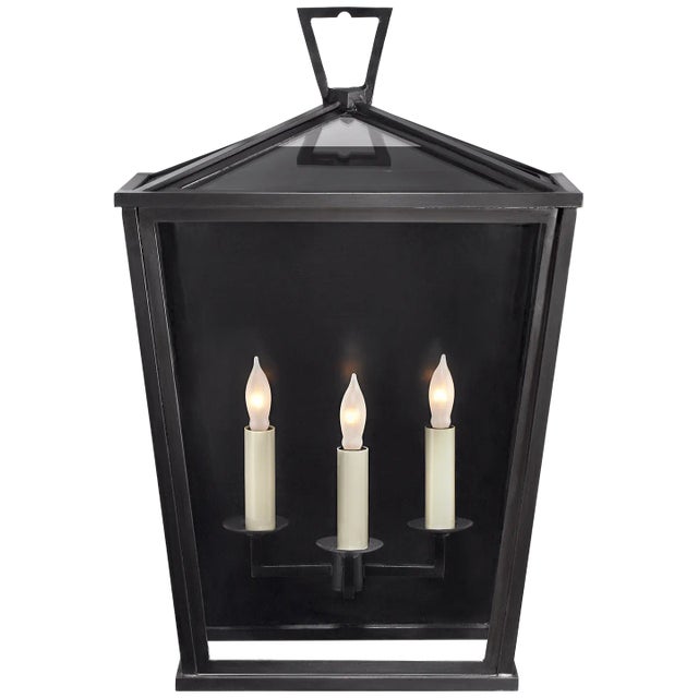 Darlana Medium 3/4 Lantern in Bronze Designer: Chapman & Myers Height: 18.5" Extension: 9.25" Backplate: 8.75" x 11.75"...