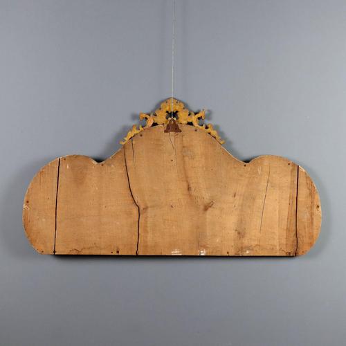 Goldenrod Carved and Gilded Wooden Fireplace Mirror For Sale - Image 8 of 9