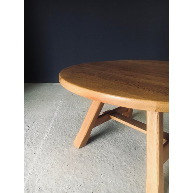 1970s Rustic Light Oak Coffee Table, Belgium, 1960s For Sale - Image 5 of 17