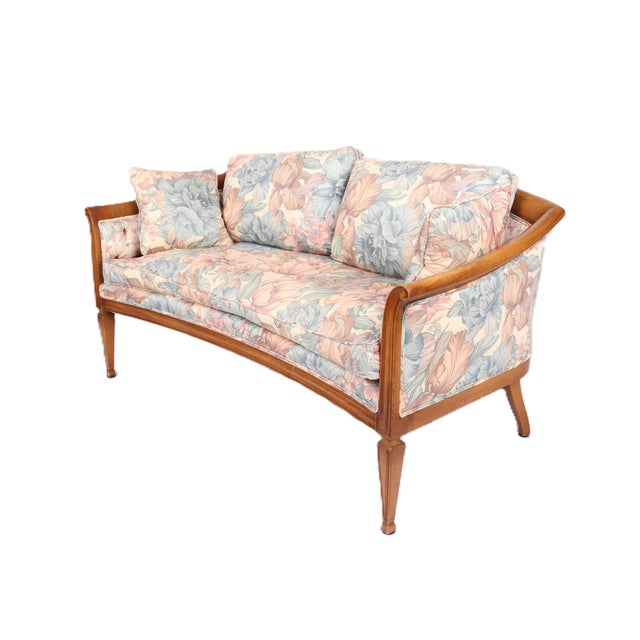 Wood Vintage John Widdicomb French Directoire Style Settee For Sale - Image 7 of 10
