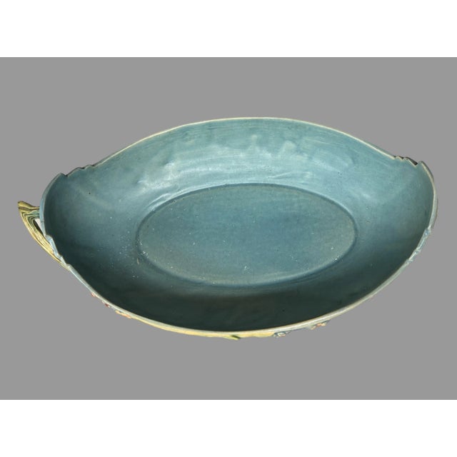 Vintage Roseville Blue Bushberry Handled Console Bowl 417-14” In good original condition showing some typical age...