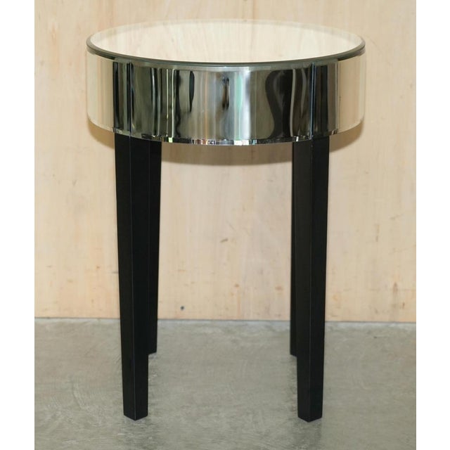 Mirrored & Beveled Glass Single Drawer End Table For Sale - Image 14 of 18