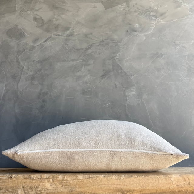 Textile Belgian Linen Euro Pillow in Havane Brown Black and Oat Cover For Sale - Image 7 of 7