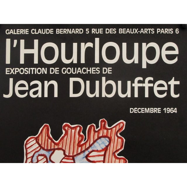 Modern 1964 Original Vintage Exhibition Poster - Galerie Claude Bernard, l'Hourloupe Jean Dubuffet For Sale - Image 3 of 4