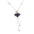 Blue Diamond Sapphire Necklace 1.30 TCW Women Certified For Sale - Image 8 of 9