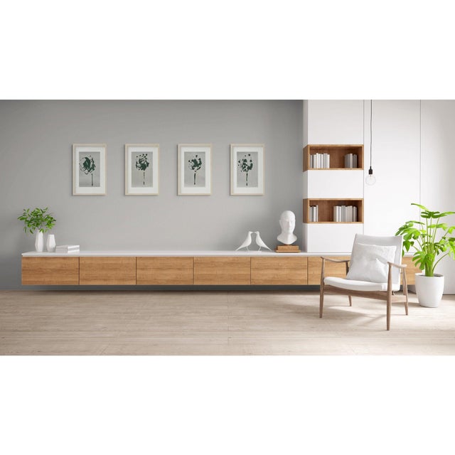 Set of 4 - Organic Modern Original Flower Paintings by Diane Grant *From a series of 15 paintings listed separately in...