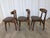 1970s Vintage Wooden Dining Chairs with Brown Leather Seats, 1970s, Set of 3 For Sale - Image 5 of 18