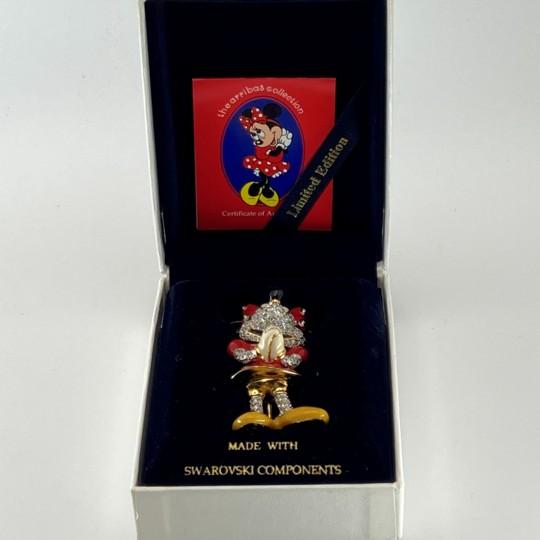 American Disney Arribas Brothers Swarovski Jeweled Minnie Mouse Figurine Cristal Collection (Limited Edition #790/10,000 With Original Boxes and Certificate) For Sale - Image 3 of 18