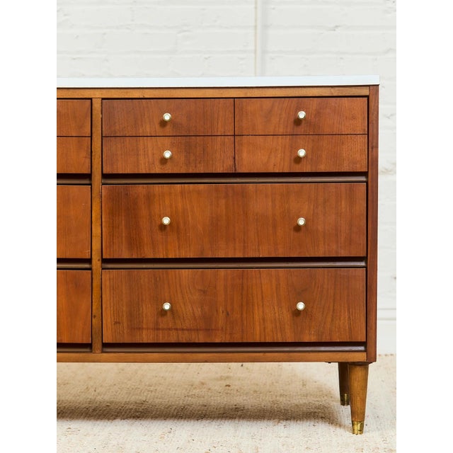 Mid 20th Century White Top Morris Company Dresser For Sale - Image 9 of 12