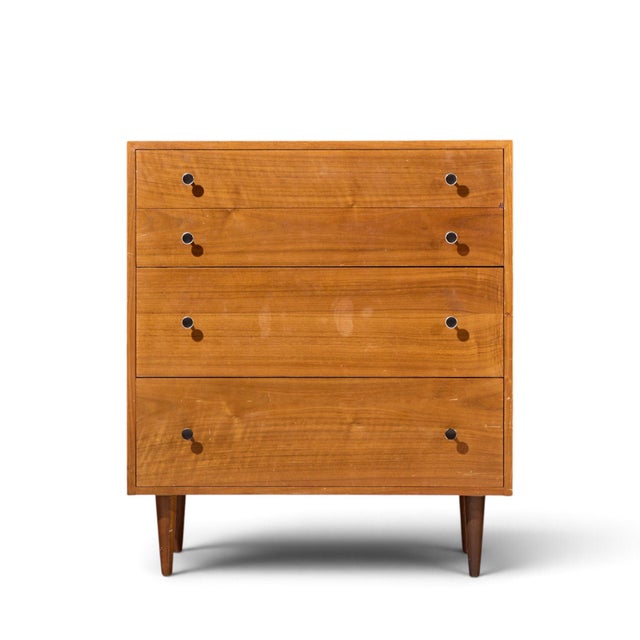 Robert Baron for Glenn of California Mid Century Dresser Walnut Highboy Dresser This highboy measures: 32.75 wide x 18...