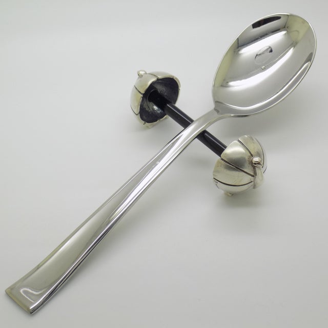 Vintage Italian Sterling Silver 925 and Glass Spoon Rest with Peacocks by Ottaviani, 1980s For Sale - Image 12 of 12