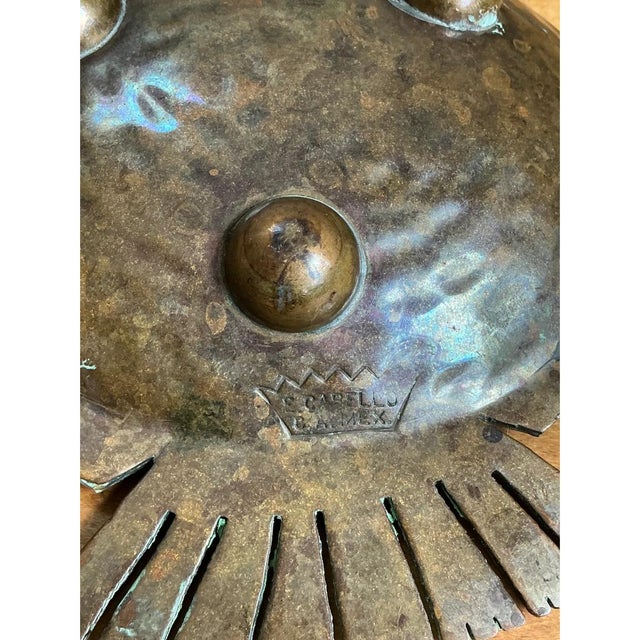 Vintage Mixed Metal Fish Ashtray For Sale - Image 12 of 12