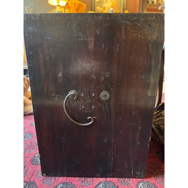 Antique Chinese Apothecary Cabinet | Hand-Labeled Drawers | Rich Patina [Cw] For Sale - Image 4 of 5