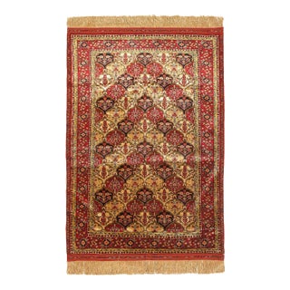 Pasargad DC Double-Sided Hand-Knotted Silk Quchan Rug For Sale