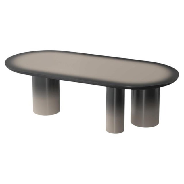 Zeus Gradient Oval Dining Table with Lacquer Finish by Ultramobili For Sale - Image 13 of 13