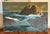 Beautiful, original oil painting on canvas of a rocky coast seascape. From the estate of New Jersey artist Alfred Lockwood.