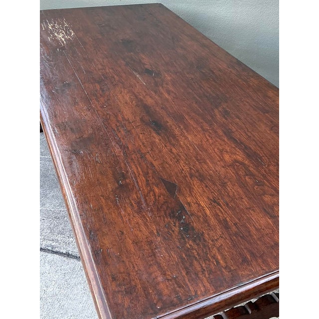 Wood Vintage 18th Century Monumental Lyre Table For Sale - Image 7 of 12