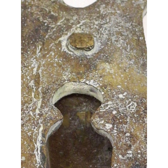 Antique Moroccan Cast Brass Hanukkah Lamp Menorah 19th Century Judaica Oil Lamp For Sale In Boston - Image 6 of 18