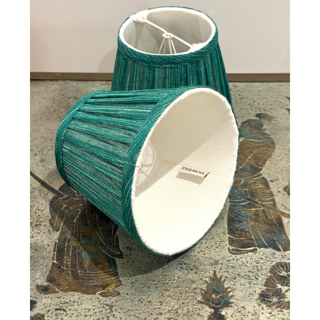 Textile Pair Fermoie "Aventurine" Shades For Sale - Image 7 of 10