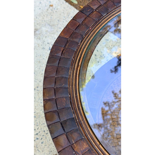 Rustic British Colonial Rattan Style 3 Tiered Round Side Table Attrib. To Maitland-Smith For Sale In Savannah - Image 6 of 9