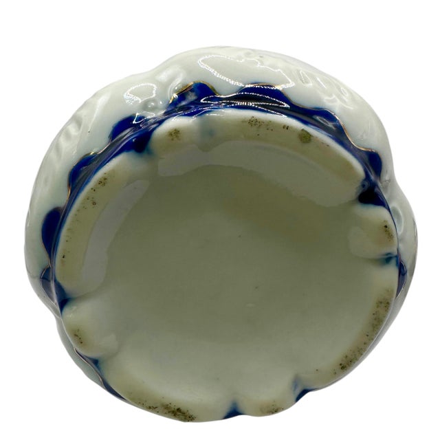 Vintage Nippon Style Cobalt Blue and Pink Chocolate Pot For Sale In Birmingham - Image 6 of 12