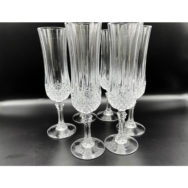 Vintage Champagne Flute from Cristal d'Arques, 1970s, Set of 6 For Sale - Image 16 of 18