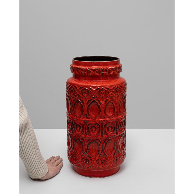 Mid-Century Modern 20th Century German 'W. Germany' Ceramic Vase For Sale - Image 3 of 18