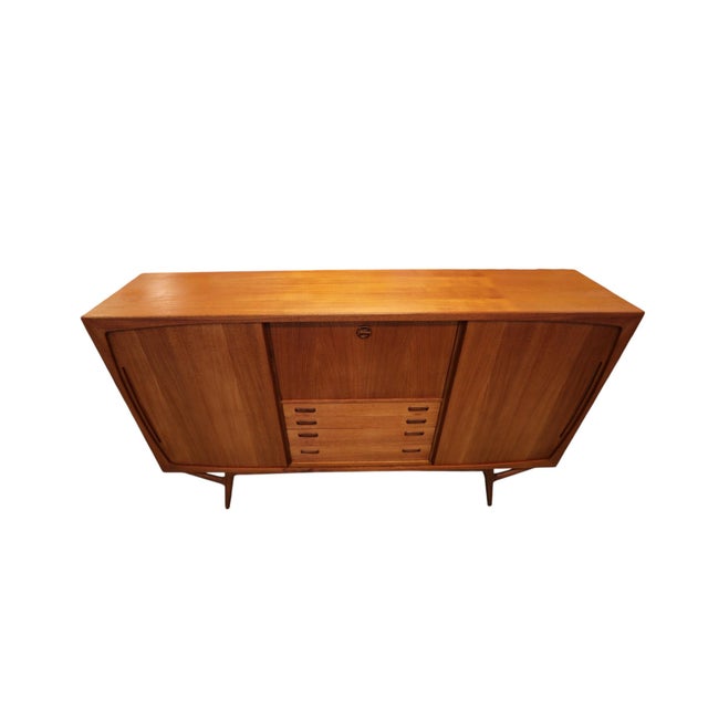 Wood Teak Highboard by Harry Østergaard for Randers Furniture Factory, 1960s For Sale - Image 7 of 18