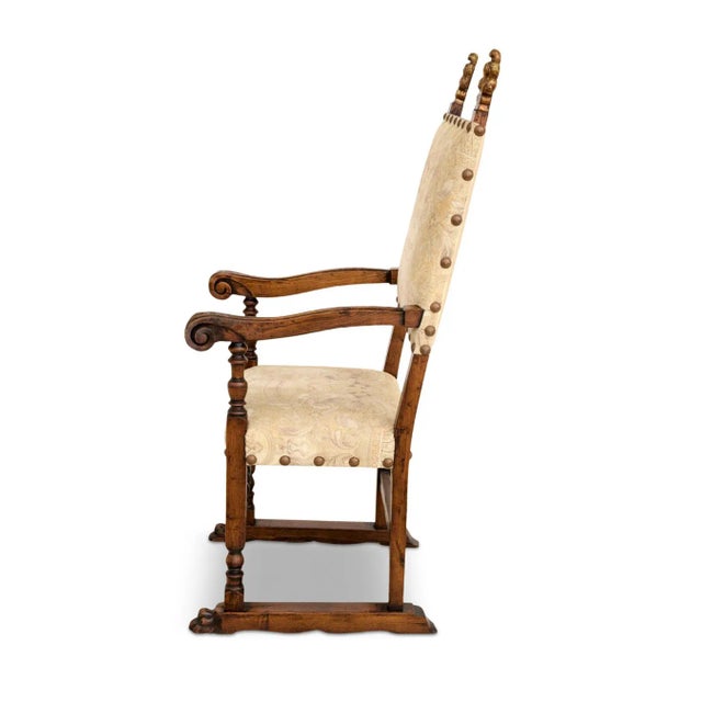 18th Century 18th Century Iberian Oak Armchair For Sale - Image 5 of 8