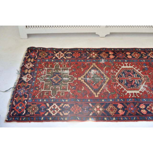 Textile 1930s Tribal Geometric Runner Rug , 3.1 x 13.10 For Sale - Image 7 of 11