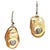 Diamond Baroque Fresh Water Yellow Pearl Earrings 14k Gold Certified For Sale In New York - Image 6 of 9