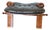 Vintage South Asian Brass-Inlaid Wood Camel Saddle Stool For Sale
