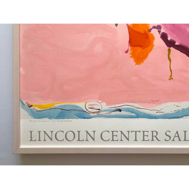 Pink Helen Frankenthaler Vintage Abstract Expressionist Framed Limited Edition Large Fine Art Silkscreen Print " Flirt " 1995 For Sale - Image 8 of 12