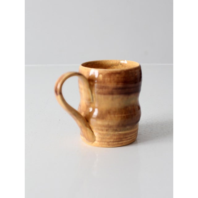 Late 20th Century Vintage Handmade Studio Pottery Mug For Sale - Image 5 of 12